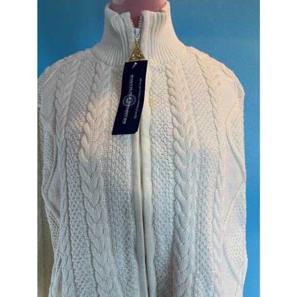 NWT The Bradford Exchange Cotton Sweater Jacket Lined Pockets Irish Blessing L - Picture 7 of 10